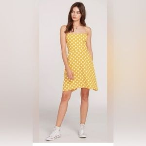 Volcom Yellow Polkadot Dress